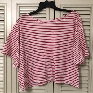stripe short sleeve tee
